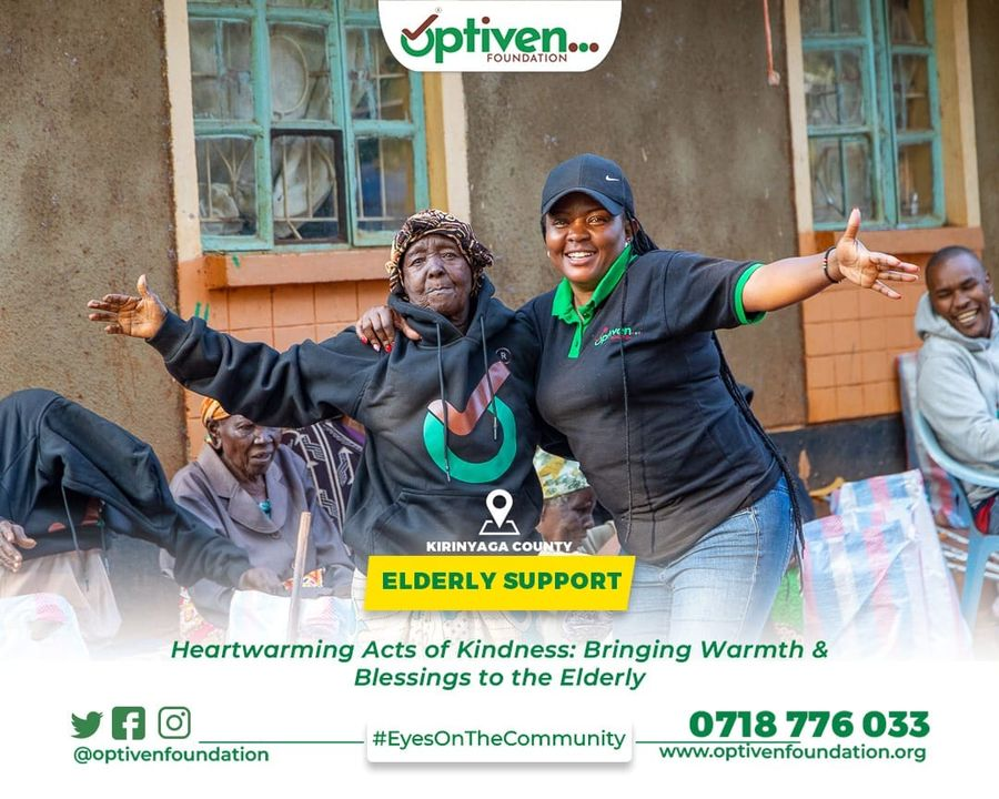 Optiven Foundation, under it's Trustee George Wachiuri on Tuesday demonstrated their commitment to making the world a better place by visiting the elderly in Kirinyaga & Nyeri County.